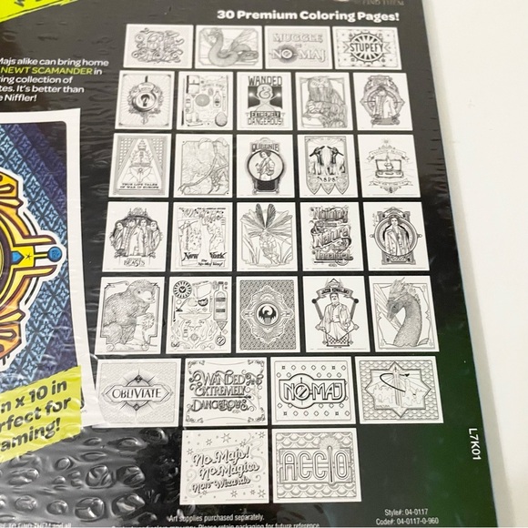 Crayola Art with Edge Fantastic Beasts 30 Page Colouring Book Adult Coloring - Picture 7 of 16